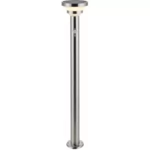 Loops - 800mm Stainless Steel Outdoor Bollard Post Light - Solar Powered & pir Sensor