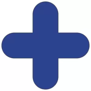 PVC floor markings, cross shape, pack of 10, blue