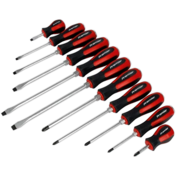 Sealey 11 Piece Slotted and Phillips Hammer Through Screwdriver Set