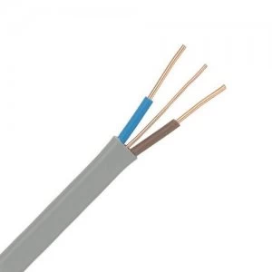 Zexum Grey 16mm 70A Brown Blue Twin and Earth TnE 6242Y Flat PVC Harmonised Lighting Power Cable - 50 Meter