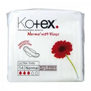 Kotex Ultra Thin Normal With Wings 14 Pads