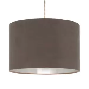 Grey Velvet Lampsahde with Metallic Inner