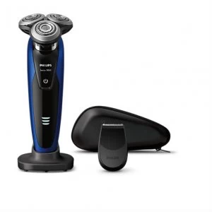 Philips Series 9000 Wet & Dry Mens Electric Shaver - S9186/12 - Black/ Blue