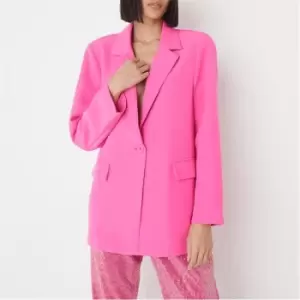 Missguided Oversized Button Front Blazer - Pink