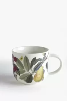 Fruit And Floral White Mug