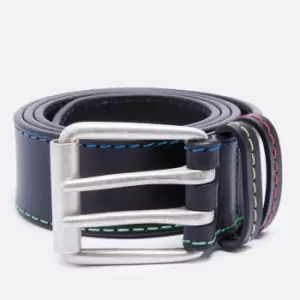 Paul Smith Mens Stitch Detail Classic Leather Belt - Black - W30