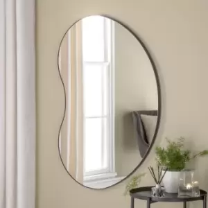 Olivia's Oman Pebble Wall Mirror in Black