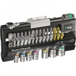 Wera Tool-Check 1 SB 05073220001 Bit set 32 Piece Slot, Phillips, Pozidriv, Allen, TORX socket, TORX BO incl. torque wrench