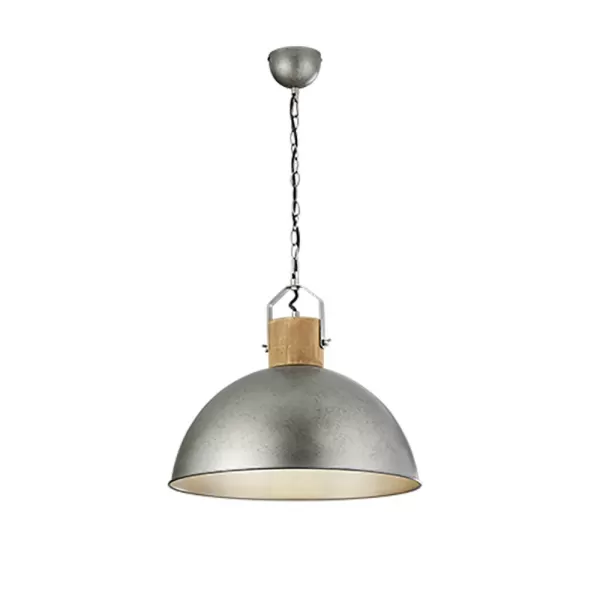 Delhi Vintage Dome Pendant Ceiling Light Nickel antique