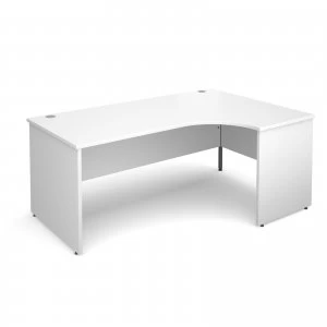 Maestro 25 PL Right Hand Ergonomic Desk 1800mm - White Panel Leg desig