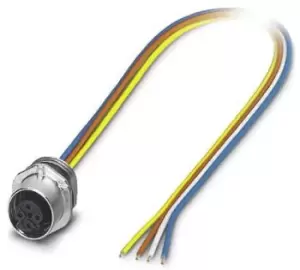 Phoenix Contact Sacc-E-Fsd-4Con-M16/0,5 Sco Sensor Cord, 4P, M12 Rcpt-Free End, 0.5M