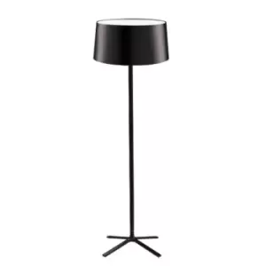 Grok 3 Light Floor Lamp with Black Fabric Shade, E27