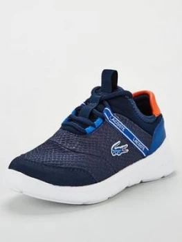 Lacoste LT Dash 319 1 Trainers - Navy/Blue, Navy/Blue, Size 5 Older