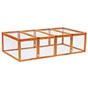 PawHut Rabbit Cage Natural 1000 mm x 1810 mm x 480 mm