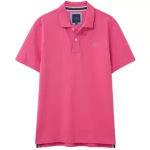 Crew Clothing Mens Classic Pique Polo Shirt Pink Small