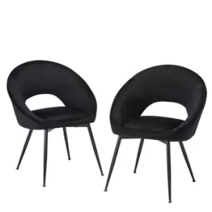 Leeds Plywood Lulu Dining Chair Black (pack Of 2)