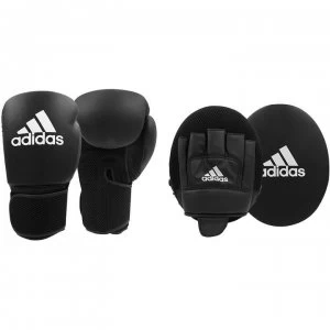 adidas Adult Glove and Focus Mitt Set - Black