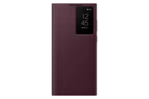 Samsung Galaxy S22 Ultra Smart Clear View Cover in Burgundy (EF-ZS908CEEGEW)