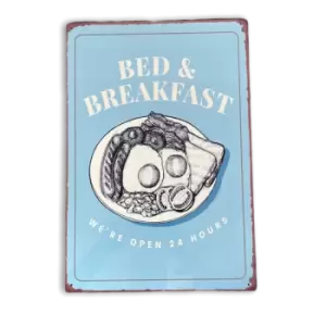 Geko Vintage Metal Sign - Bed And Breakfast Sign