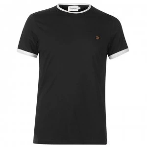 Farah Vintage Farah Groves Ringer T Shirt - Black 006