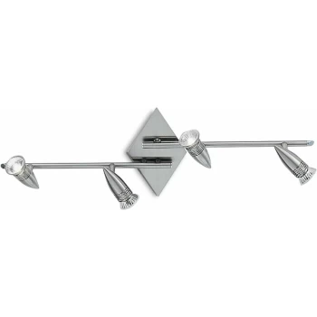 Ideal Lux Lighting - Ideal Lux Alfa - 4 Light Indoor Adjustable Wall Spotlight Nickel, GU10