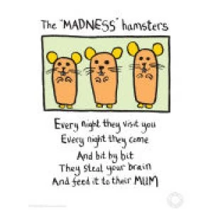 Edward Monkton Fine Art Print - Madness Hamsters