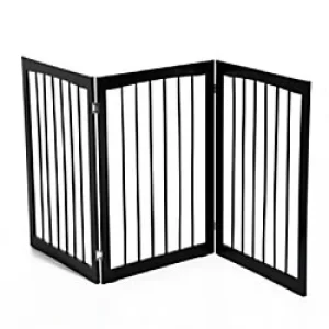 PawHut Folding Pet Gate Dark brown 1540 mm x 12mm x 760 mm