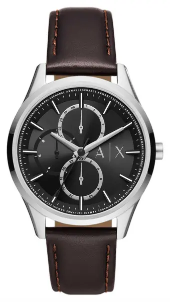 Armani Exchange AX1868 Mens Black Dial Brown Leather Watch