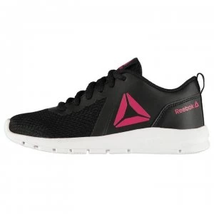 Reebok ReeRush Junior Girls Trainers - Black/Pink/Wht