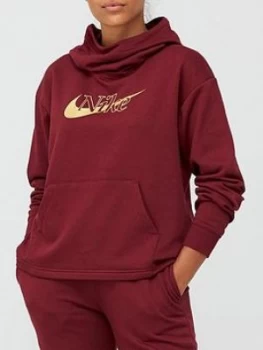 Nike NSW Icon Clash Funnel Hoodie - Dark Beetroot , Dark Beetroot Size M Women