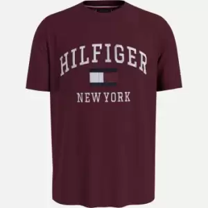 Tommy Hilfiger Mens Modern Varsity T-Shirt - Deep Rouge - S