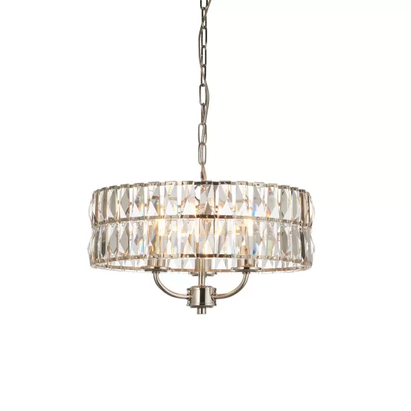 Clifton 3 Light Multi Arm Lamp Ceiling Pendant Bright Nickel