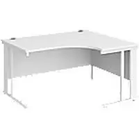 Dams International Right Hand Ergonomic Desk MCM14ERWHWH 1,400 x 1,200 x 725 mm