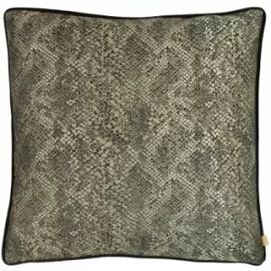 Kai Viper Snake Skin Print Piped Edge Cushion Cover, Bronze, 50 x 50 Cm