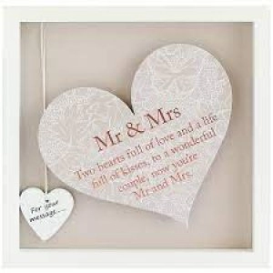 Said with Sentiment Square Heart Frames Mr & Mrs