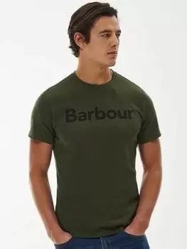 Barbour Large Logo T-Shirt - Khaki, Size XL, Men