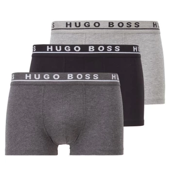 Hugo Boss 3 Pack Logo Boxer Trunks Grey Size L Men