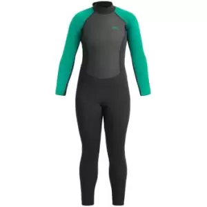 UB Womens Sailfin Long Wetsuit - Large - Black/Aqua - Black/Aqua