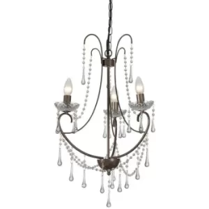 Linea Verdace Romance 3 Light Multi Arm Chandeliers Rust