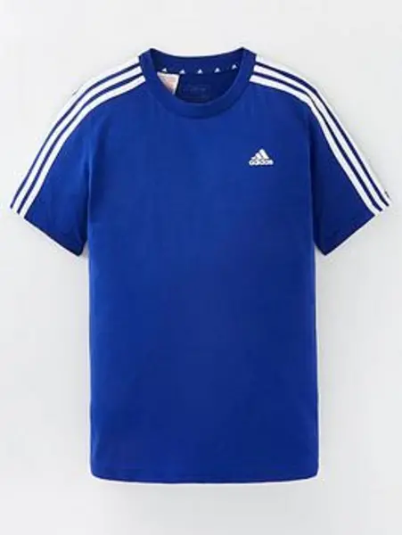 Boys, adidas Sportswear Junior Essentials Short Sleeve T-Shirt - Blue, Size 13-14 Years