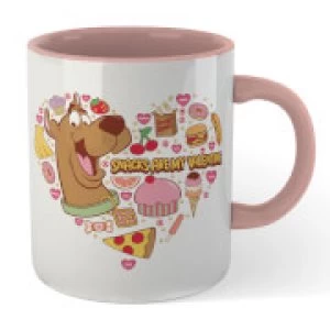 Scooby Doo Snacks Are My Valentine Mug - White/Pink