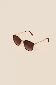 Metal Bridge Round Preppy Sunglasses