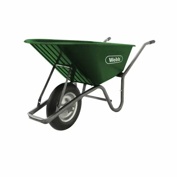 Webb 90 Litre Polly Body Wheelbarrow With Puncture Proof Wheel 150kg Capacity WEWB90