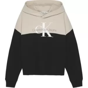 Calvin Klein Jeans Colour Block Monogram Hoodie - Black