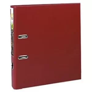 Prem'touch Lever Arch File A4+ PP S50mm, 2 Rings, Burgundy, Pack of 10