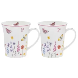 Butterfly Garden Mugs (Set of 2) by Lesser & Pavey