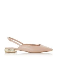 Dune Light Pink Leather 'Carmen' Slingbacks - 3