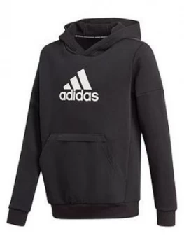 Boys, adidas B Bos Fl Hoodie, Black, Size 9-10 Years