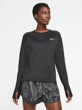 Nike Running Pacer Ls Top - Black