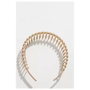 I Saw It First Zag Headband - Nude